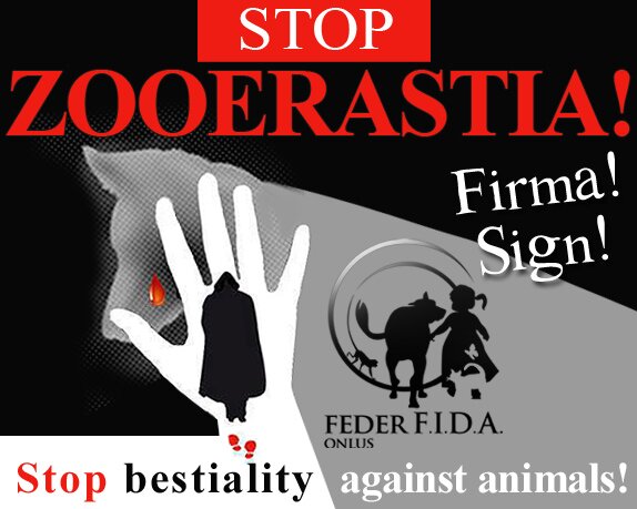 STOP zooerastia - petizione europea - sottoscrizione online